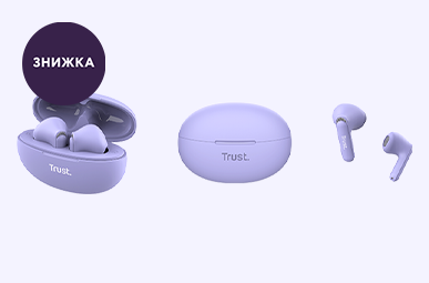 Знижка -54% на навушники Trust Yavi Earphones Purple