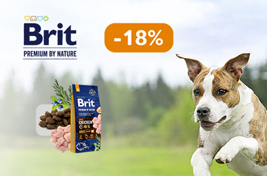 Знижка до 18% на сухий корм для Ваших улюбленців ТМ Brit Premium!