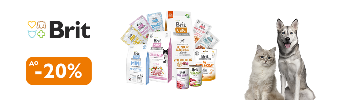 
                                                            Знижка до 20% на корм та ласощі для чотирилапих ТМ Brit Care!                            
