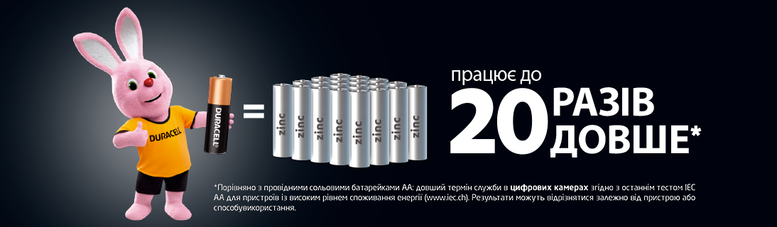 Купуй Duracell зі знижкою до 20%