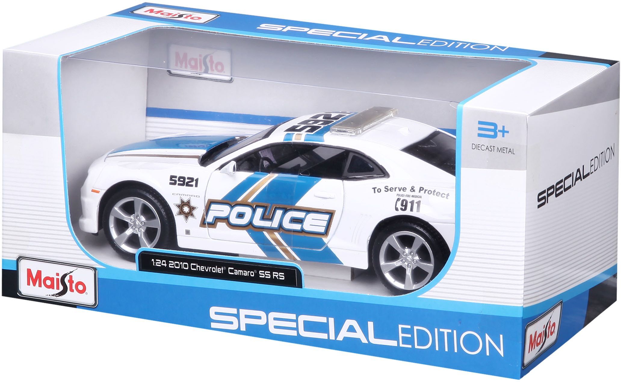 Автомодель MAISTO 1:24 Chevrolet Camaro SS RS Police (31208 white)фото21
