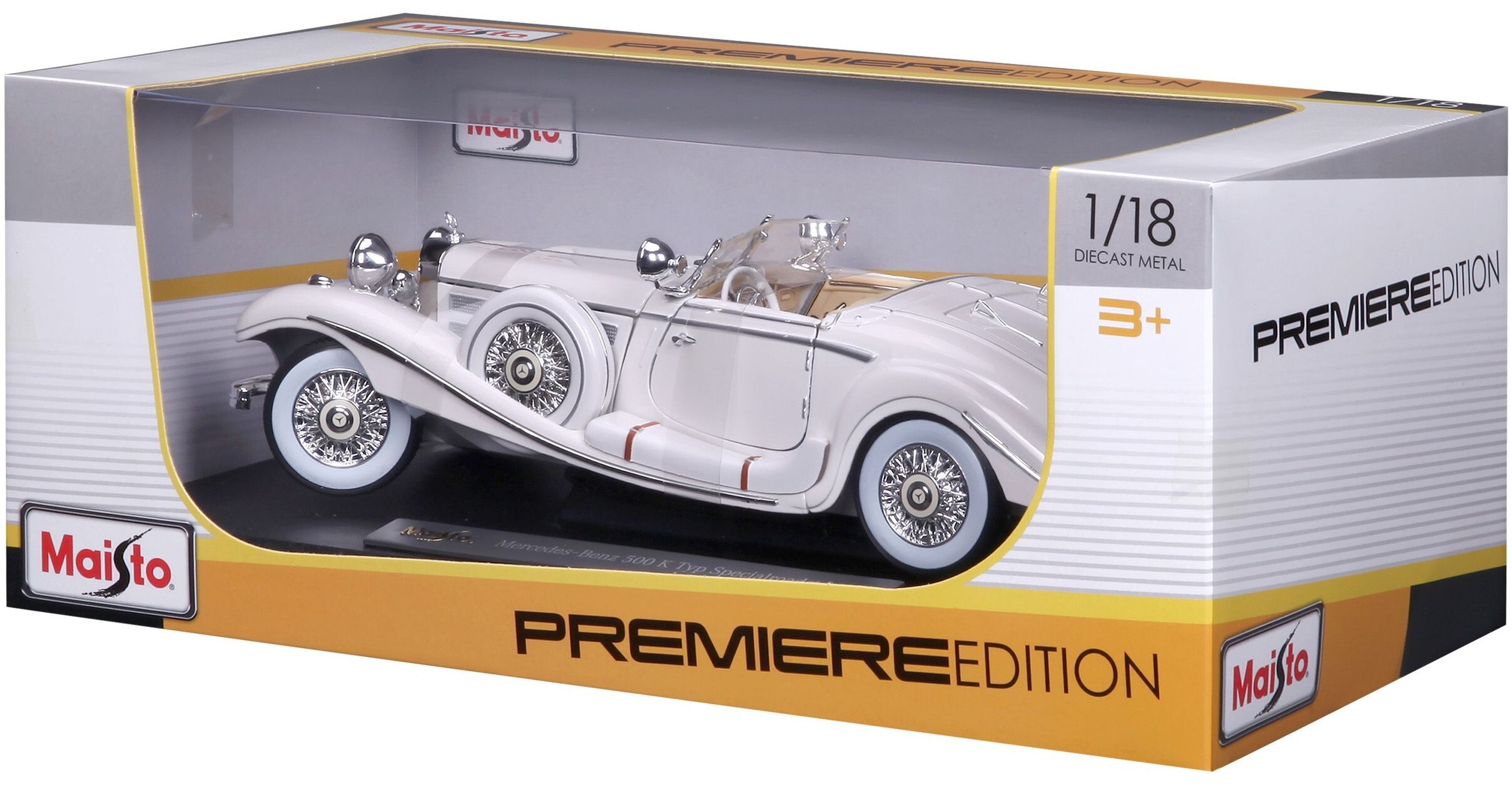 Автомодель MAISTO 1:18 Mercedes-Benz 500 K Typ Specialroadster (36055 white) фото 20