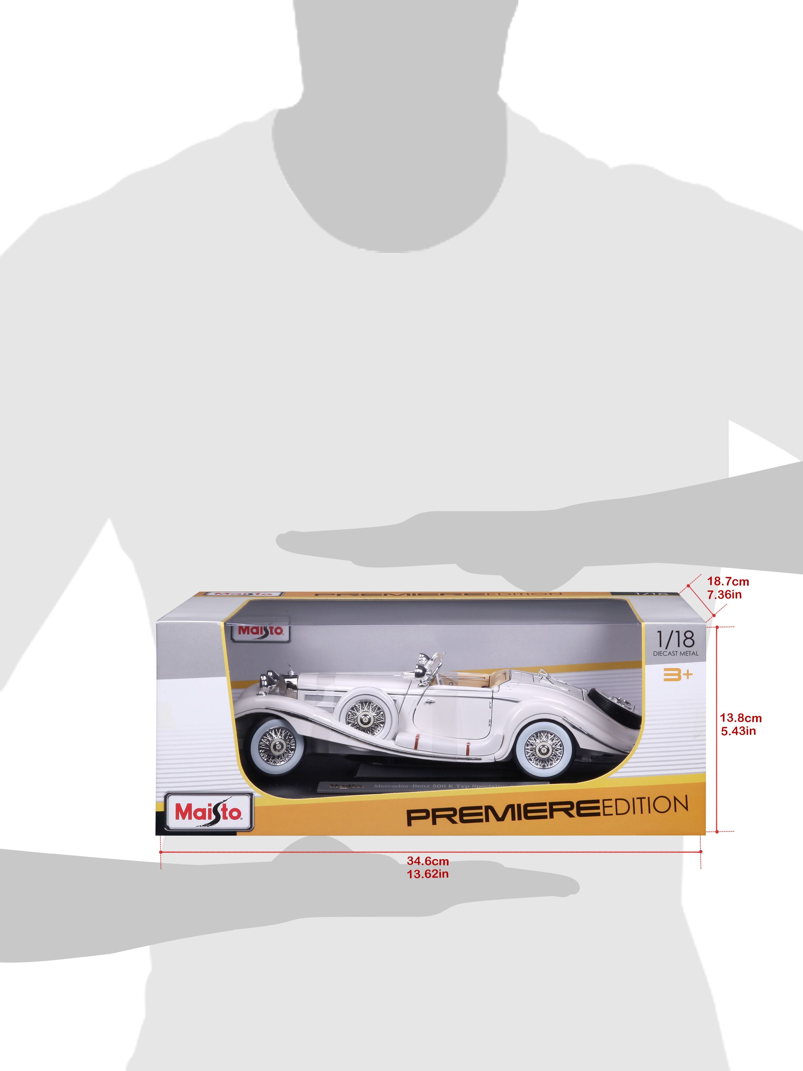 Автомодель MAISTO 1:18 Mercedes-Benz 500 K Typ Specialroadster (36055 white) фото 18