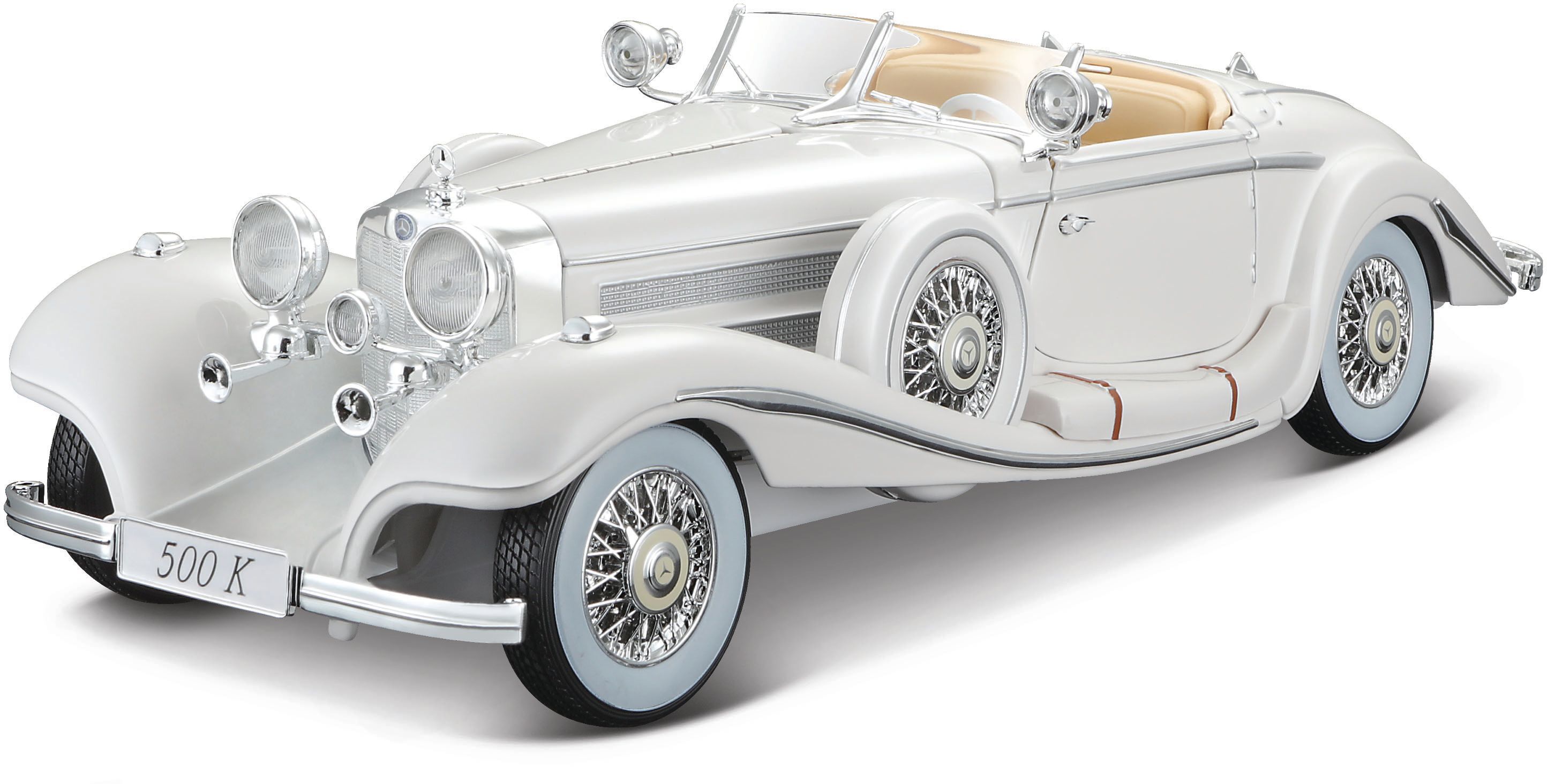 Автомодель MAISTO 1:18 Mercedes-Benz 500 K Typ Specialroadster (36055 white) фото 10