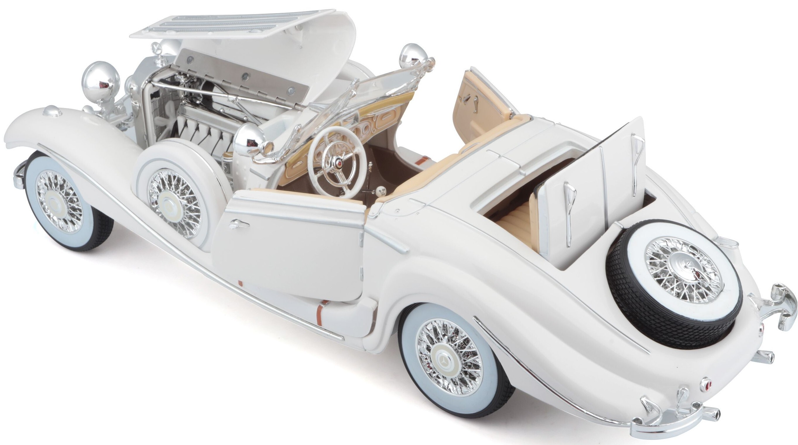 Автомодель MAISTO 1:18 Mercedes-Benz 500 K Typ Specialroadster (36055 white) фото 8