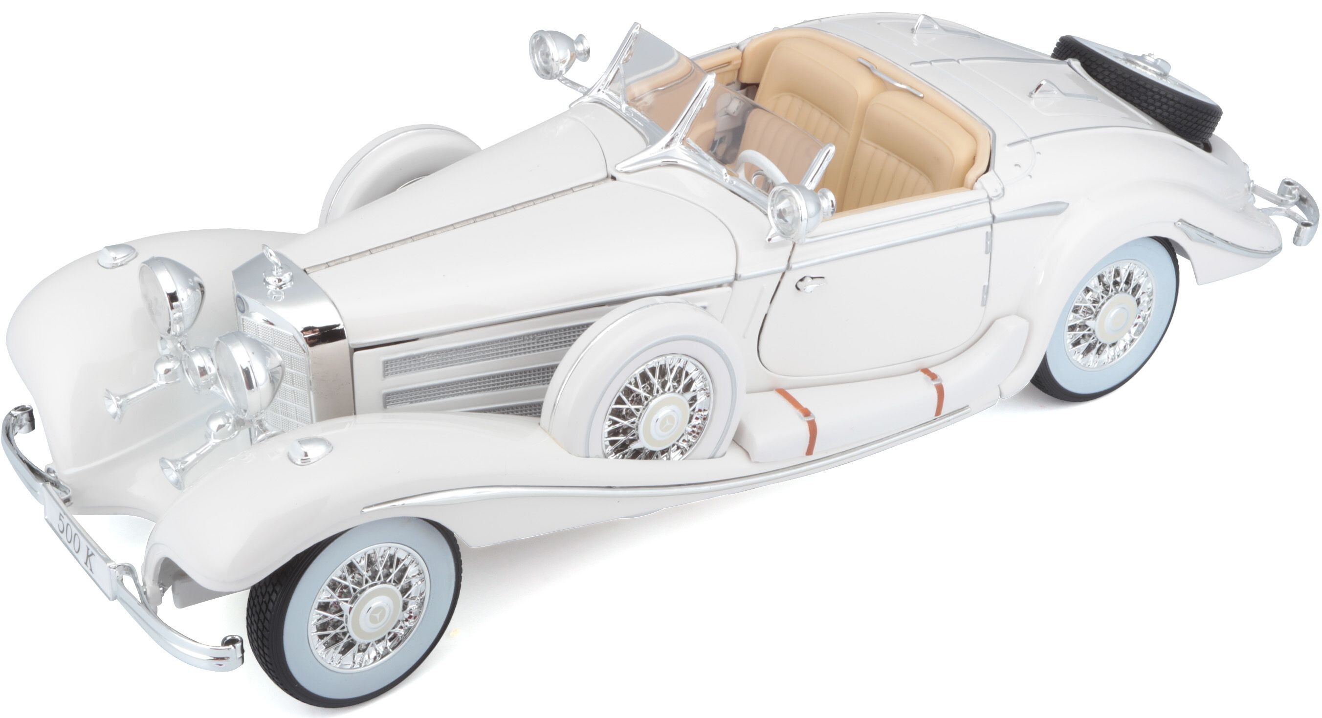 Автомодель MAISTO 1:18 Mercedes-Benz 500 K Typ Specialroadster (36055 white) фото 9