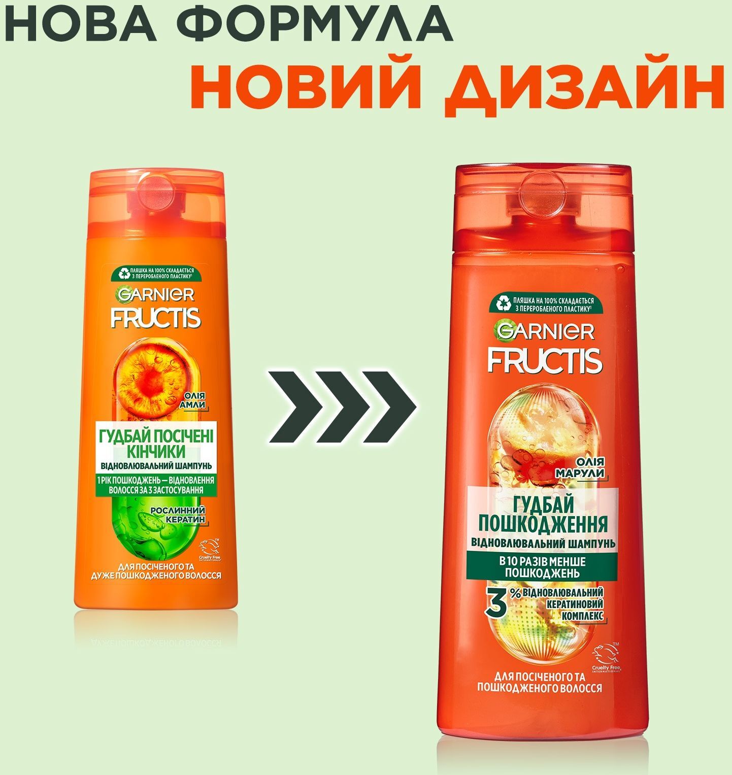Шампунь Garnier Fructis Гудбай секущиеся кончики Для всех типов волос 250мл фото 