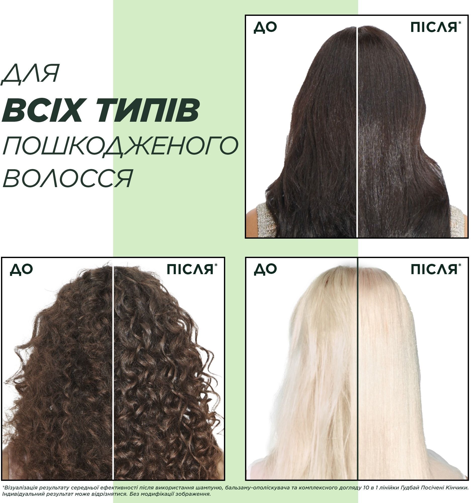 Шампунь Garnier Fructis Гудбай секущиеся кончики Для всех типов волос 250мл фото 