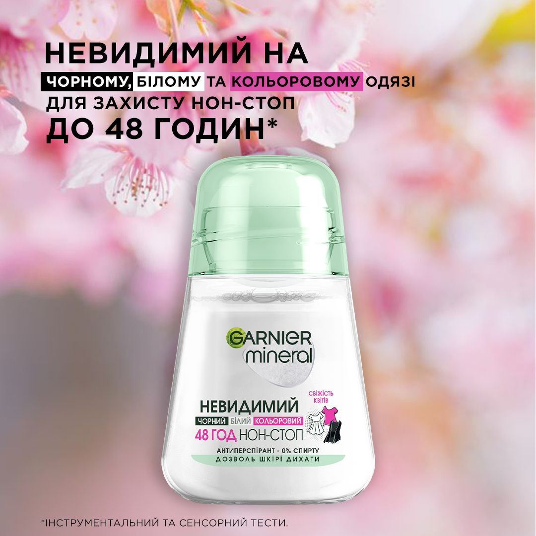 Антиперспірант Garnier Mineral Невидимий Дотик ніжності Роликовий 50млфото4