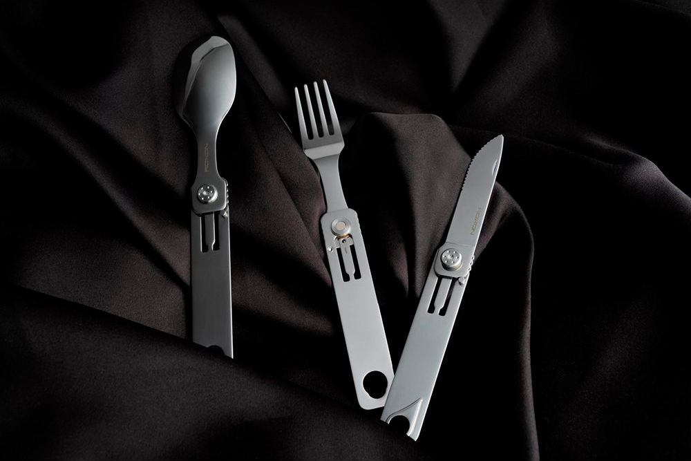 Набор столовых приборов Roxon C1 3 in1 (ложка, вилка, нож) серый фото 11