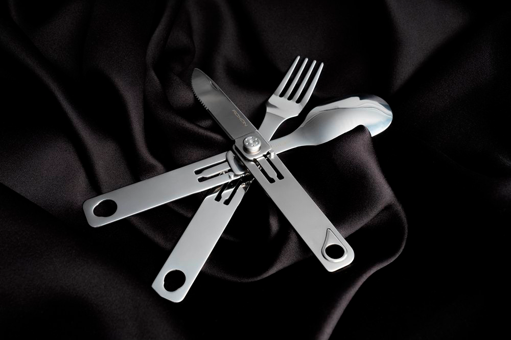 Набор столовых приборов Roxon C1 3 in1 (ложка, вилка, нож) серый фото 12