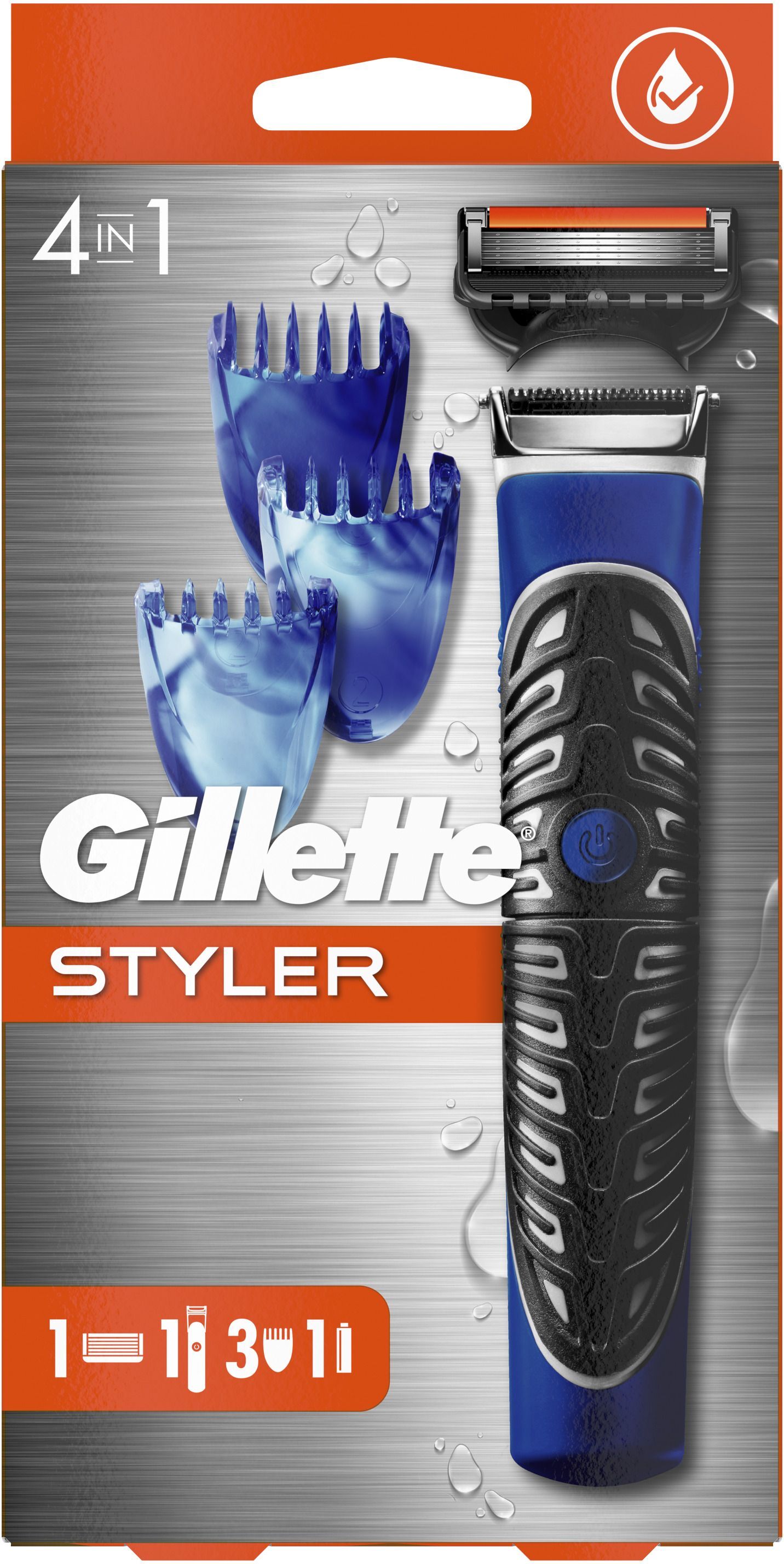 Бритва-стайлер Gillette Fusion5 ProGlide Styler с 1 сменным картриджем ProGlide Power + 3 насадки для моделирования фото 2