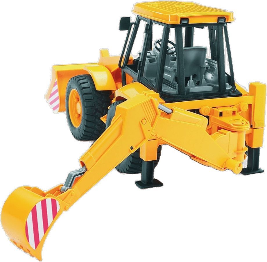 Дорожній погрузчик BRUDER 1:16 з ескаватором JCB 4CX (2428)фото4