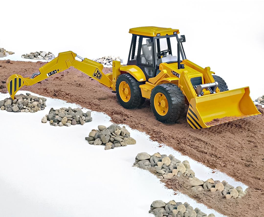 Дорожній погрузчик BRUDER 1:16 з ескаватором JCB 4CX (2428)фото6
