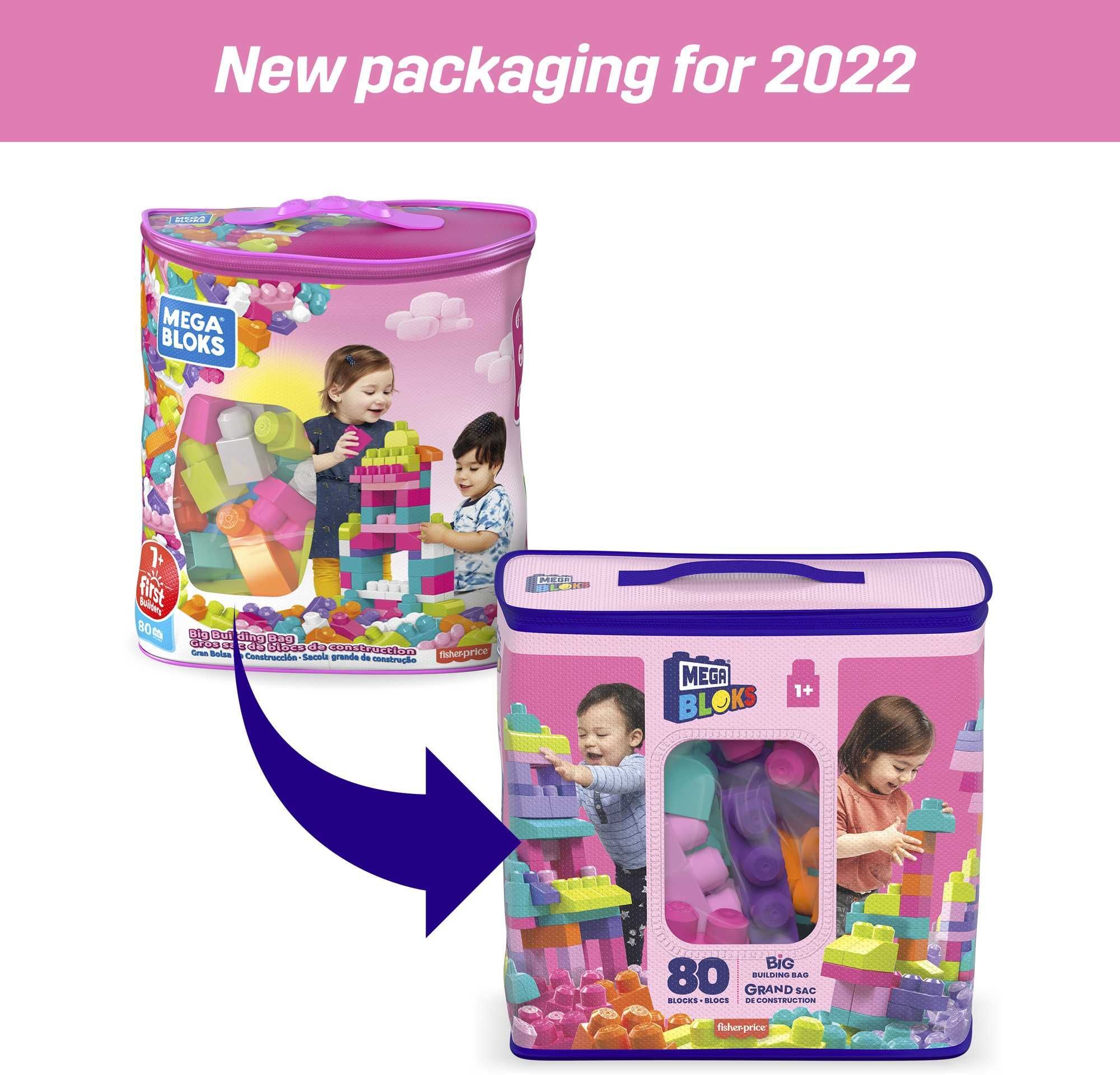 Конструктор рожевий у мішку (80 дет.) Mega Bloks (DCH62)фото5