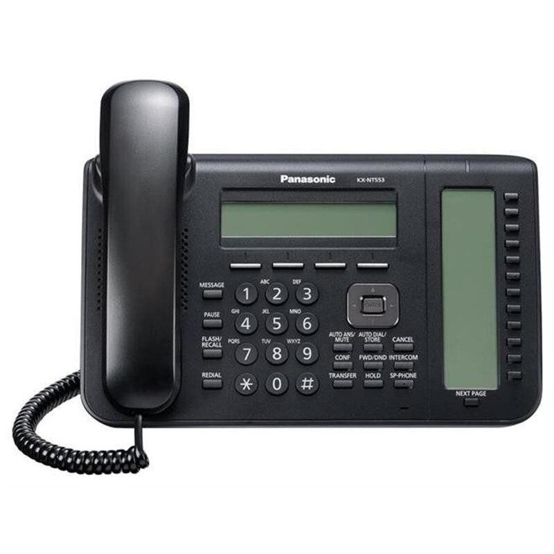 Проводной IP-телефон Panasonic KX-NT553RU-B Black для АТС Panasonic KX-TDE/NCP/NS фото 3