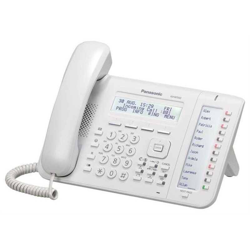 Проводной IP-телефон Panasonic KX-NT553RU White для АТС Panasonic KX-TDE/NCP/NS фото 3