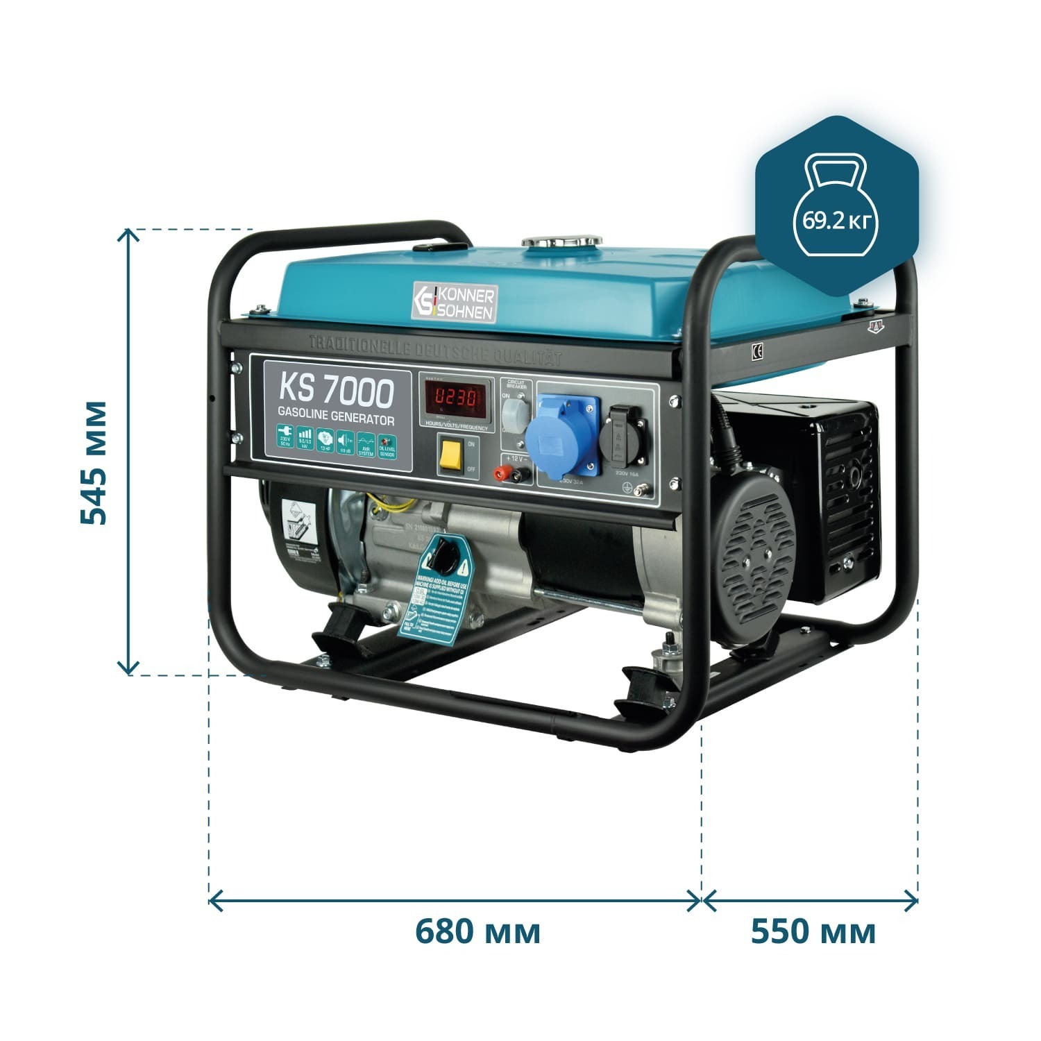 Генератор бензиновый Konner&Sohnen KS 7000 фото 8