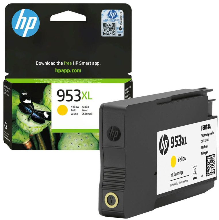Картридж струйный HP No.953XL Officejet Pro 8210/8710/8720/8725/8730 Yellow, 1600 стр (F6U18AE) фото 2