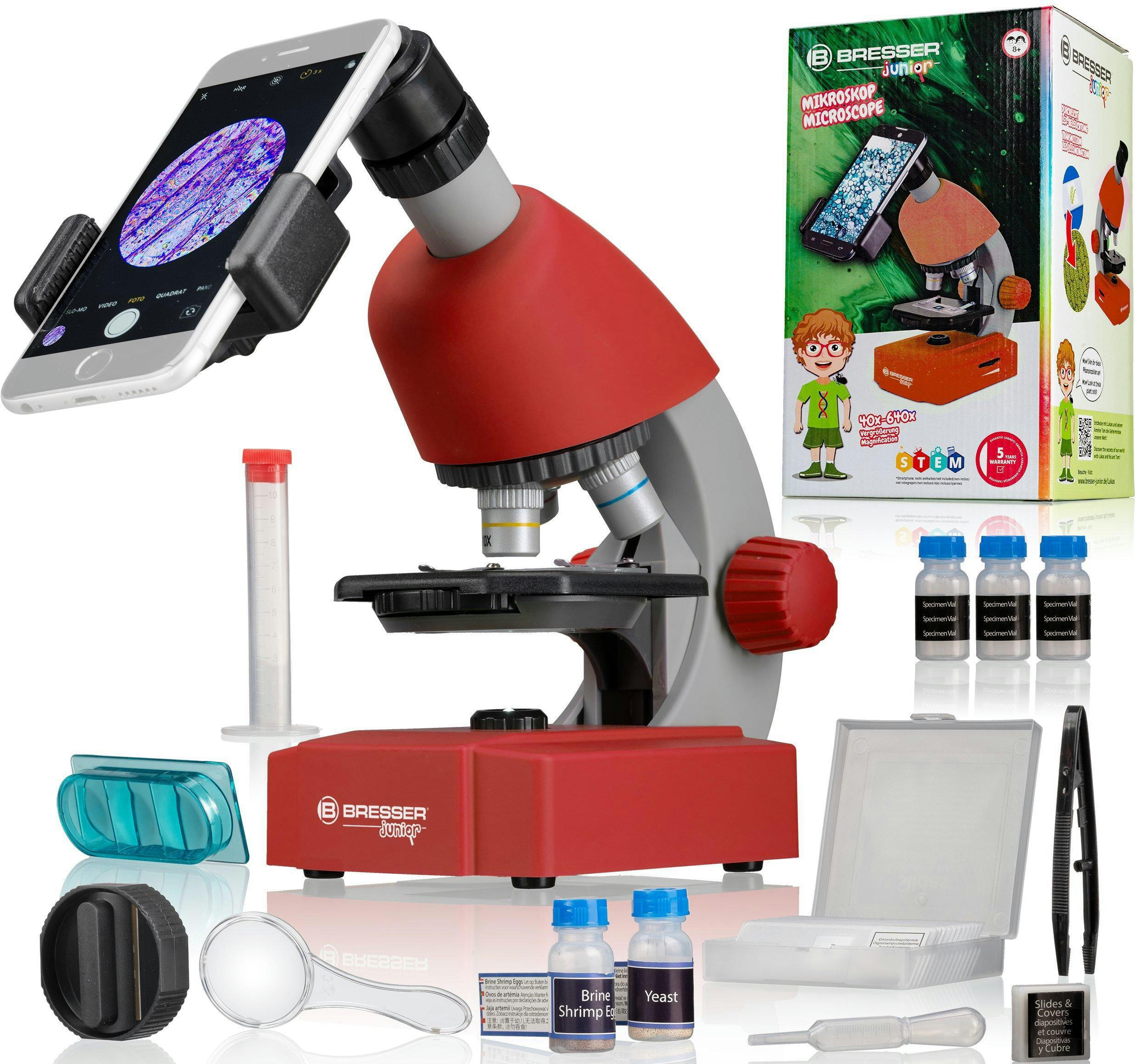 Мікроскоп Bresser Junior 40x-640x Red (8851300E8G000)фото