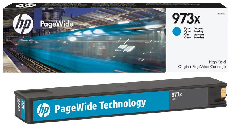 Картридж струйный HP No.973X PageWide Pro 452/477 Cyan, 7000 стр (F6T81AE) фото 2