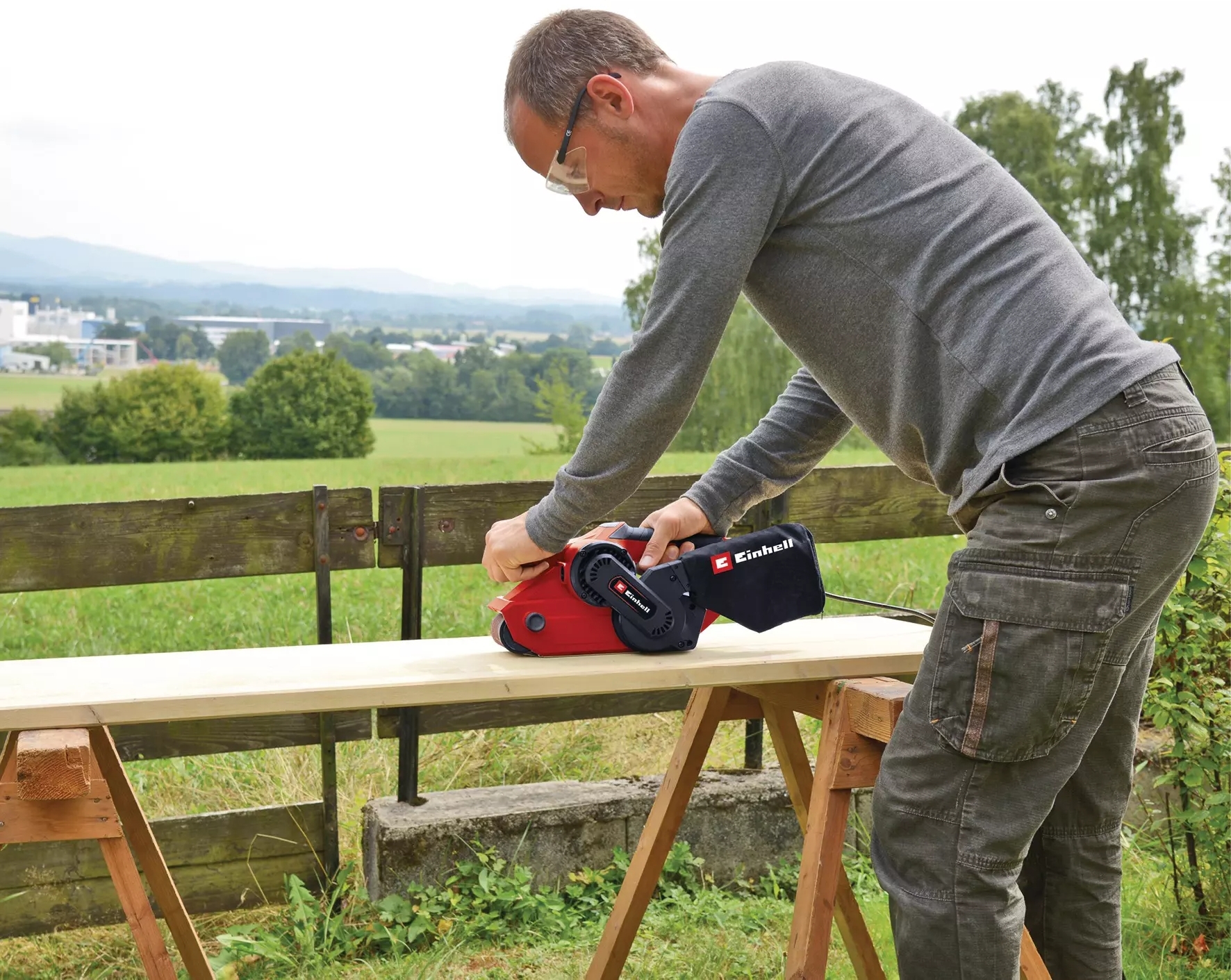 Ленточная шлифмашина Einhell TC-BS 8038 фото 6