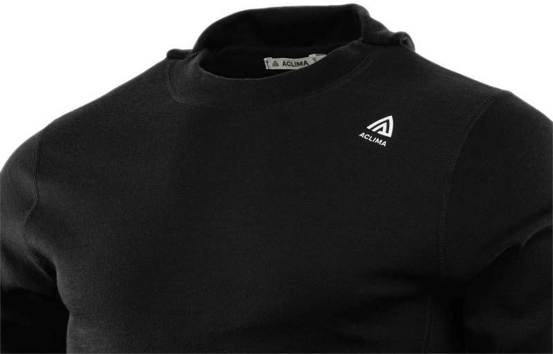 Термокофта чоловіча Aclima WarmWool 200 Crew Neck Men Jet Black Lфото4