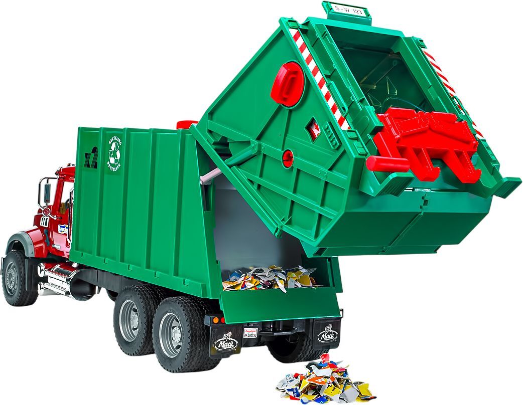 Мусоровоз Bruder 1:16 Mack Granite (02812) фото 3