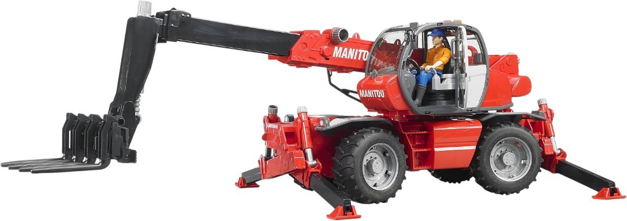 Дорожный погрузчик Bruder 1:16 с телескопической стрелой MRT 2150 + аксессуары (02129) фото 3