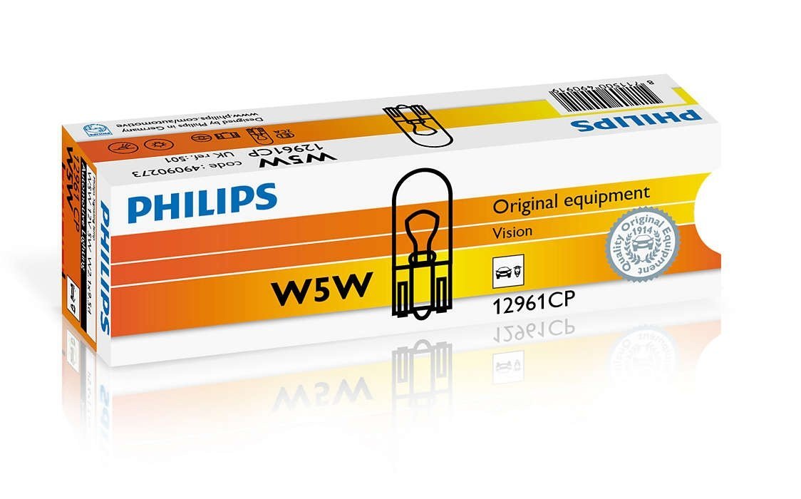 Лампа розжарювання Philips W5W, 10шт/картон (12961CP)фото3