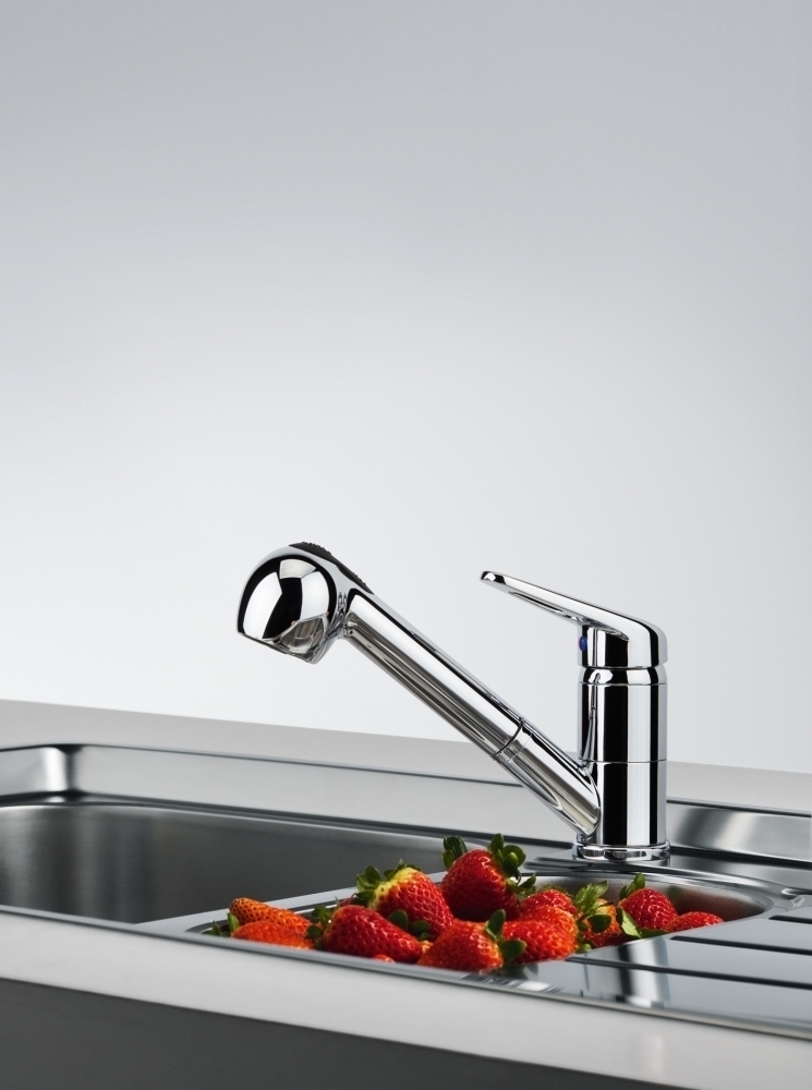 Кухонний змішувач Franke Novara-Plus с витяжним шлангом Хром (115.0347.111)фото3
