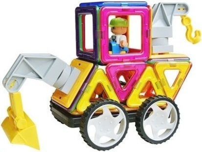 Конструктор Magplayer магнитный набор 64 эл. MPT-64 фото 7