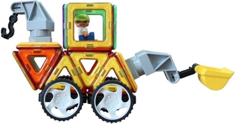 Конструктор Magplayer магнитный набор 64 эл. MPT-64 фото 8