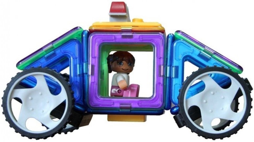 Конструктор Magplayer магнитный набор 64 эл. MPT-64 фото 6