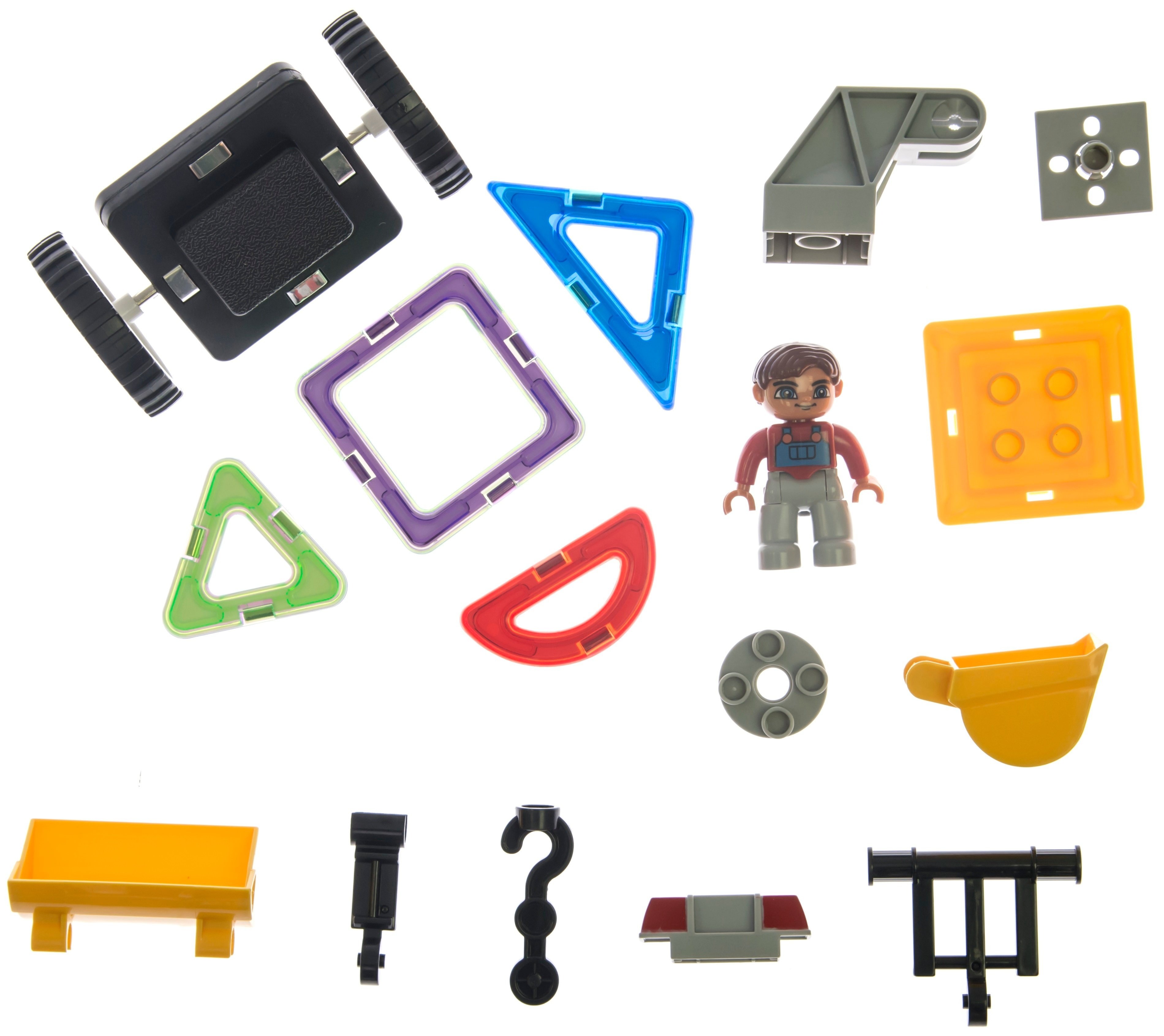 Конструктор Magplayer магнитный набор 64 эл. MPT-64 фото 4