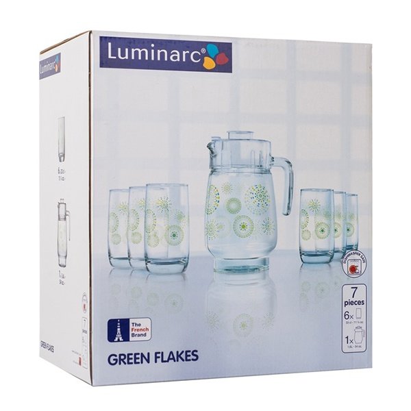 Набор для напитков Luminarc Green Flakes 7пр. (L6131) фото 2