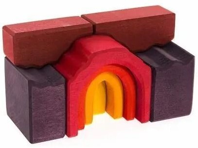 Конструктор дерев'яний Nic Все в замку синій (NIC523268)фото5