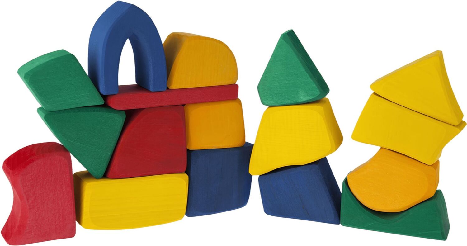 Конструктор дерев'яний Nic маленький кольоровий 17 деталей (NIC523288)фото