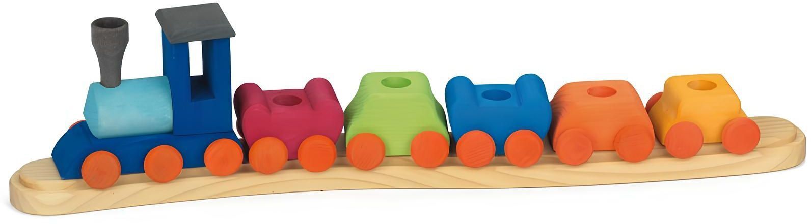 Подсвечник праздничный Nic деревянный Поезд прямой (NIC522835) фото 2