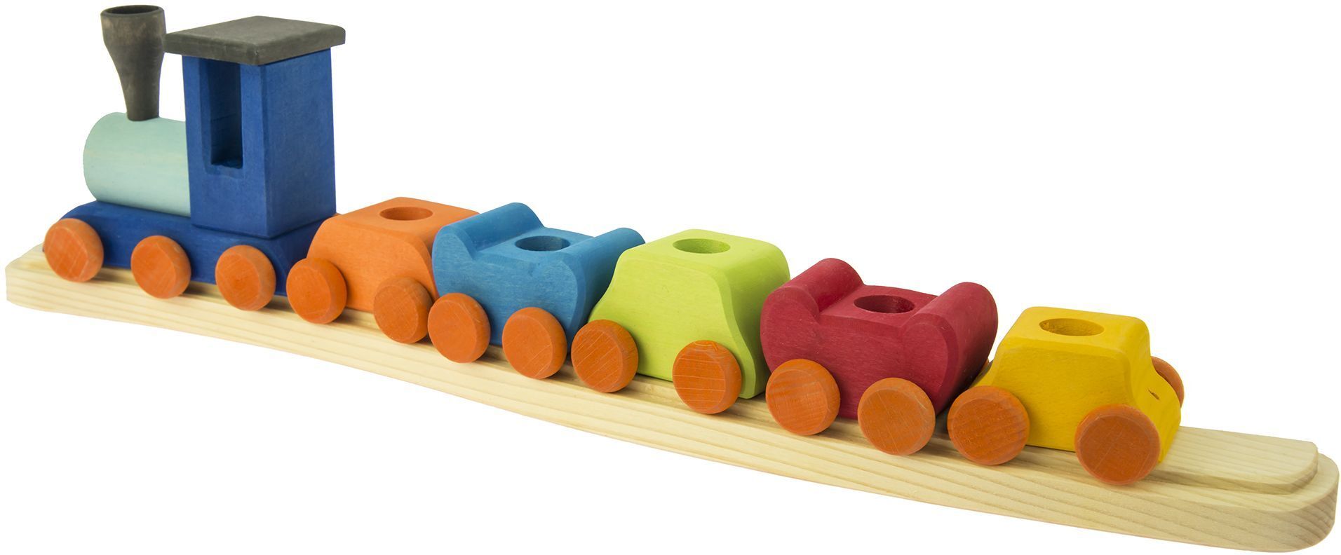 Подсвечник праздничный Nic деревянный Поезд прямой (NIC522835) фото 3