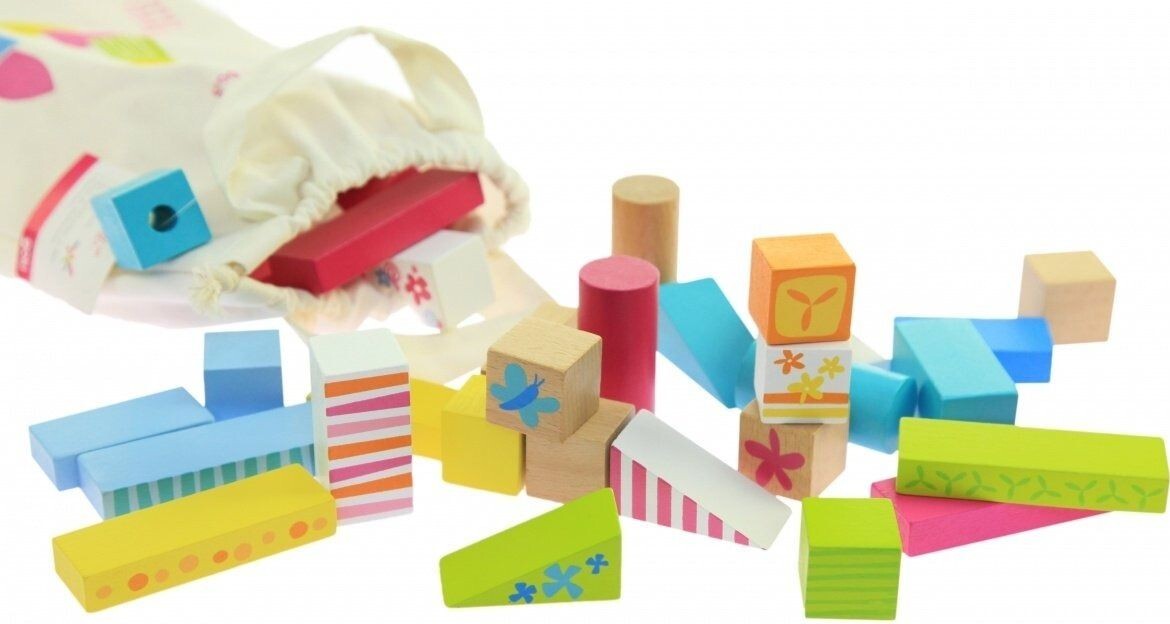 Конструктор дерев'яний goki Susibelle 50 деталей (58499)фото2