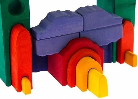 Конструктор деревянный Nic Все в замке зеленый (NIC523269) фото 4