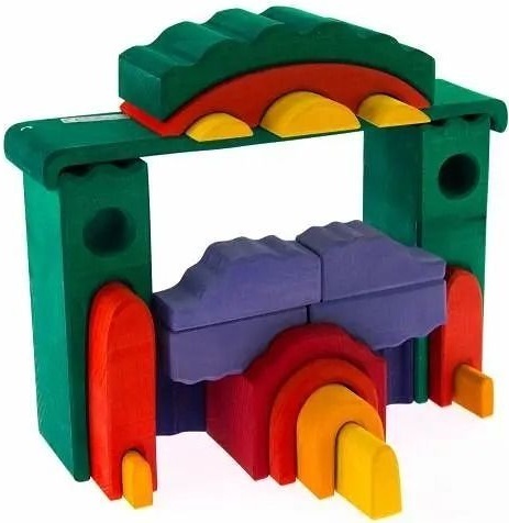 Конструктор деревянный Nic Все в замке зеленый (NIC523269) фото 3