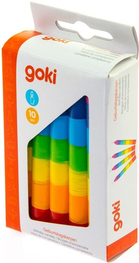 Аксесуари goki Набір свічок на день народження, кольорові (60860)фото3