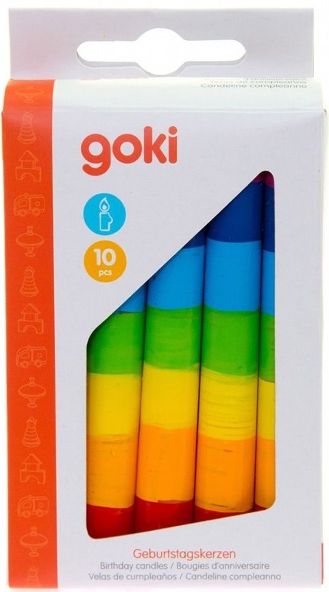 Аксесуари goki Набір свічок на день народження, кольорові (60860)фото4