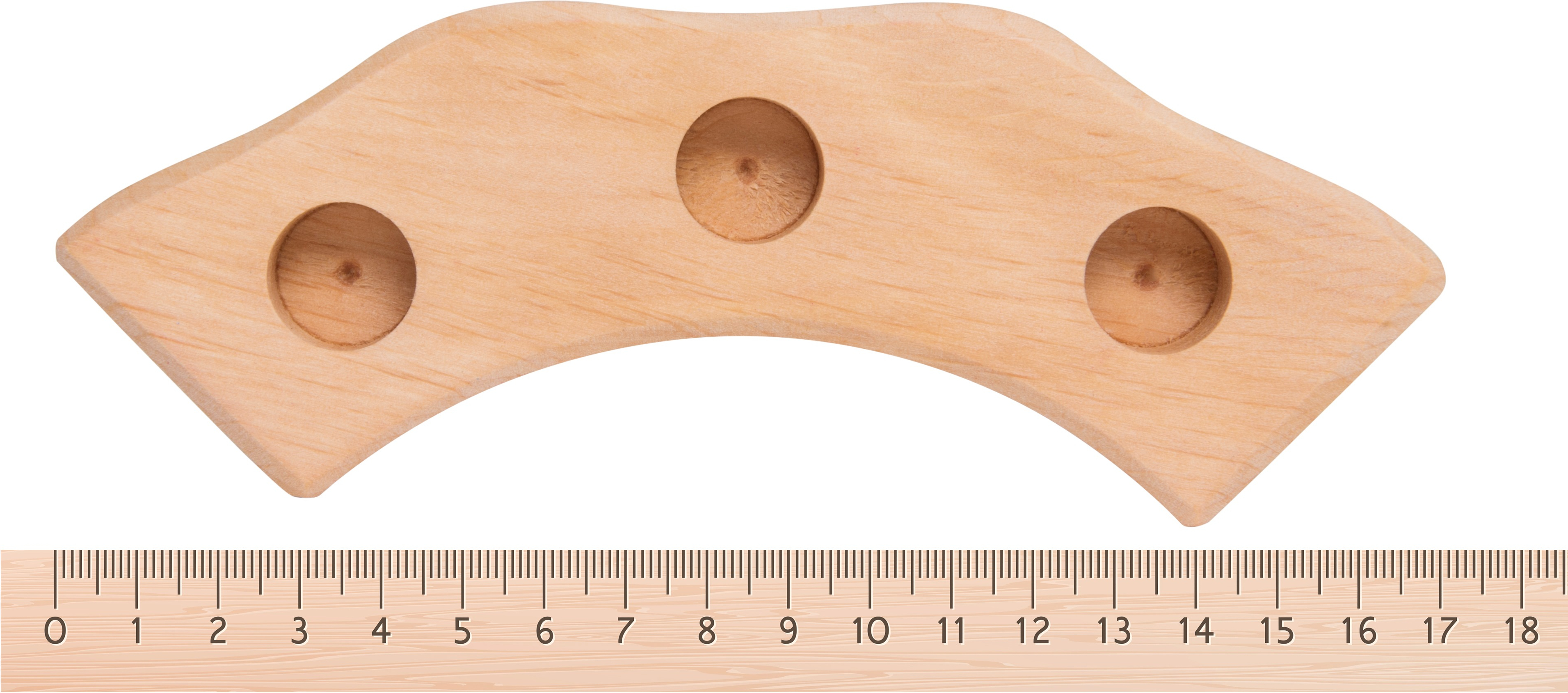 Підсвічник Nic дерев'яний напівкруглий натуральний (NIC522871)фото2