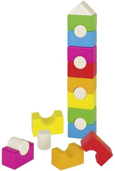 Конструктор деревянный goki Радужная башня (58587) фото 2