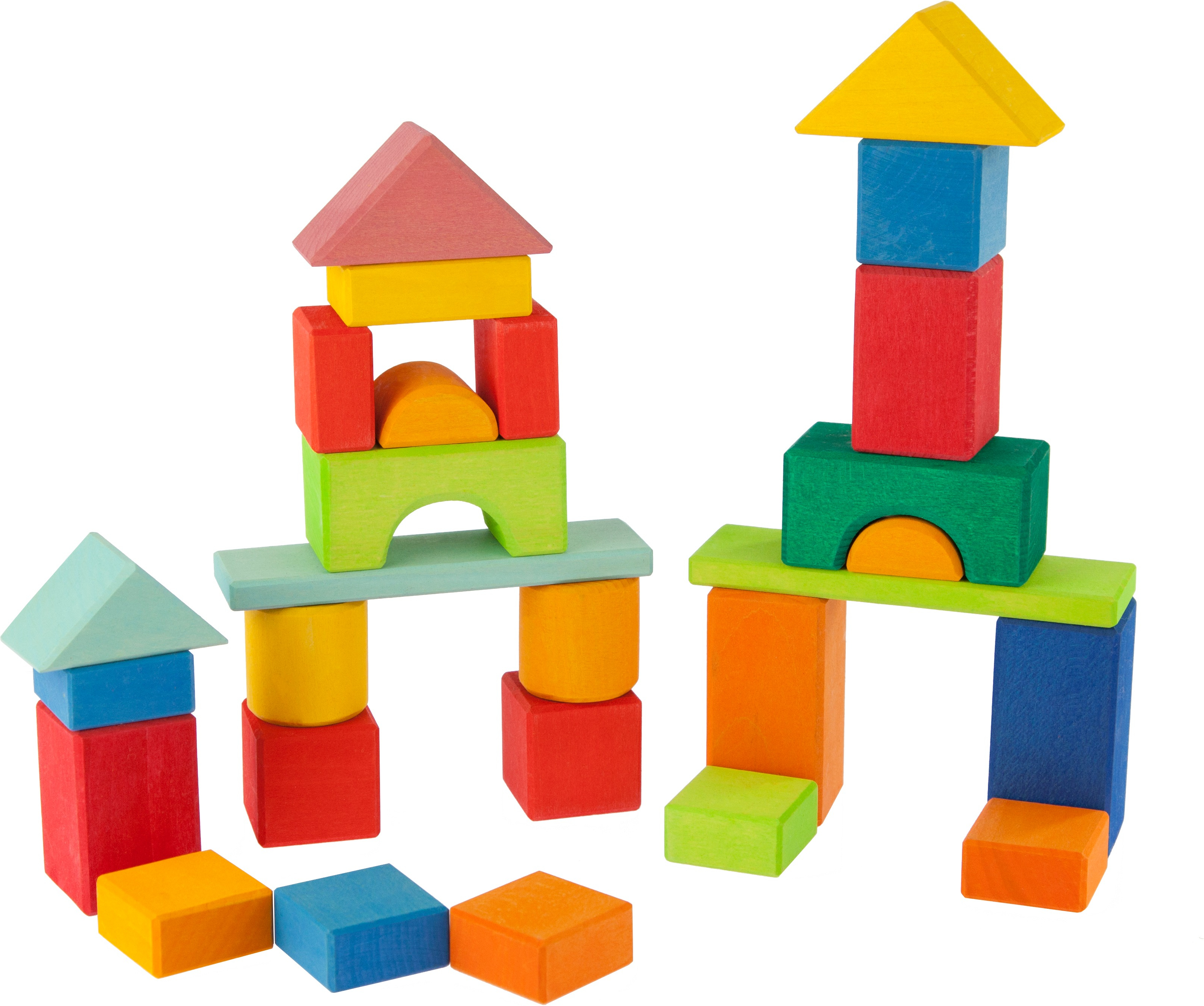 Конструктор деревянный Nic Цветной замок 27 деталей (NIC523292) фото 2