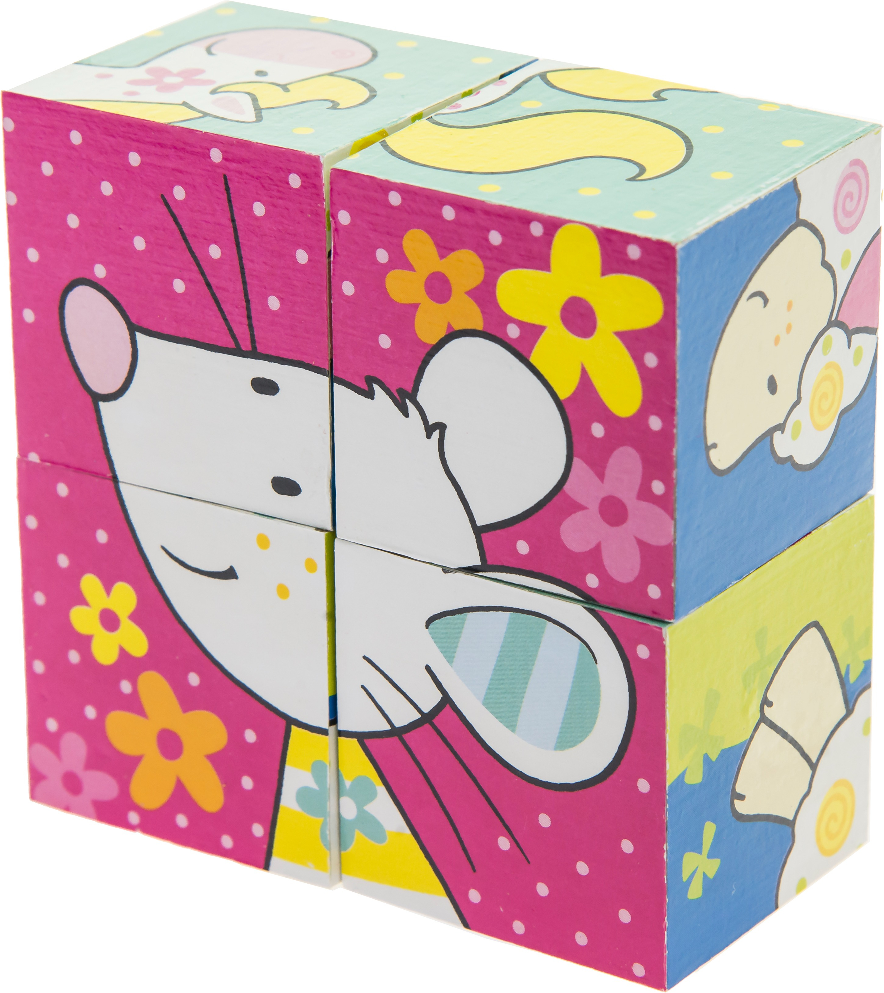 Кубики дерев'яні goki Мої друзі Susibelle (57511)фото