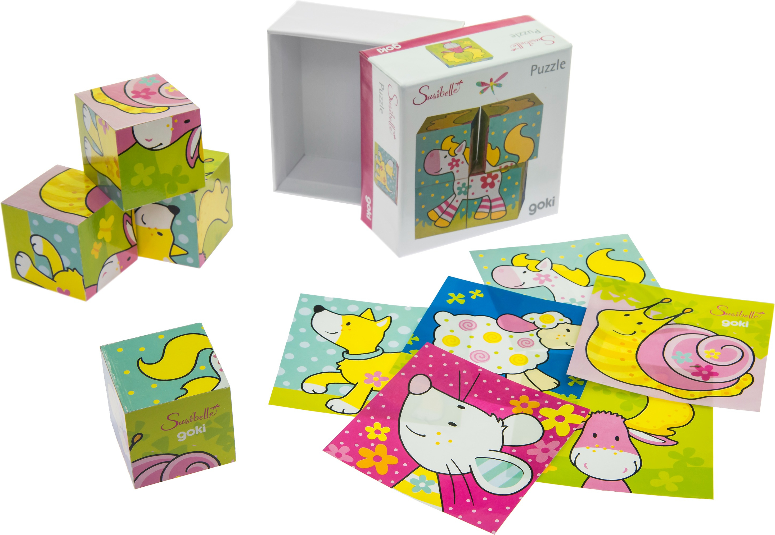 Кубики дерев'яні goki Мої друзі Susibelle (57511)фото